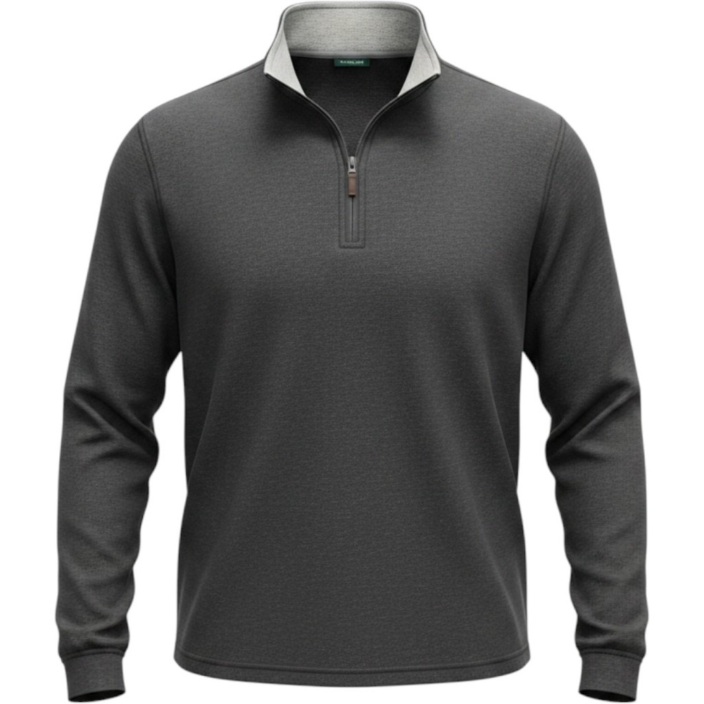 Ben Hogan Performance‎ Mens Quarter Zip Pullover Charcoal Gray Heather Large